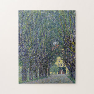 Gustav Klimt's Allee på Schloss Kammer-målning. Pussel