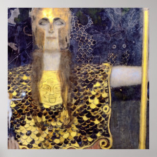 Gustav Klimts berömd Pallas Athena-målning Poster