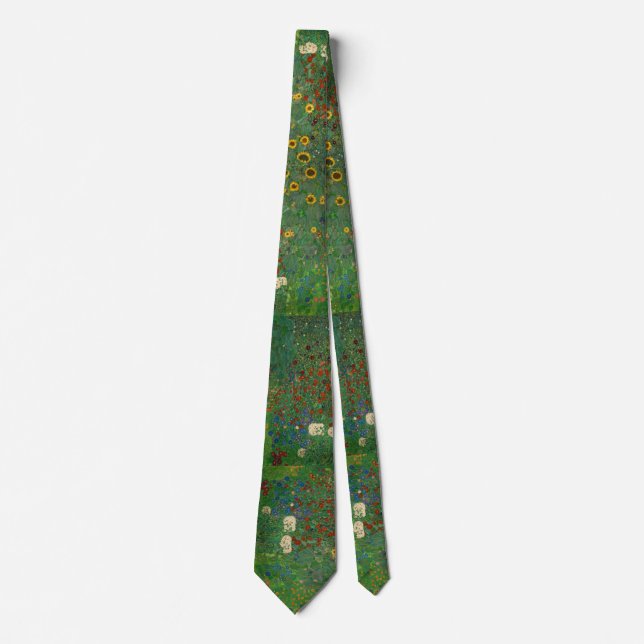 Gustav Klimts Blomsterträdgård Art Tie Slips (Framsida)