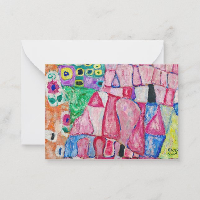 Gustav Klimts dekorativa motifer Anteckningskort (Framsida)