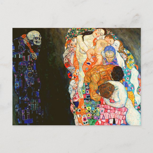 Gustav Klimts Död- och Lifmålning. Vykort (Framsida)