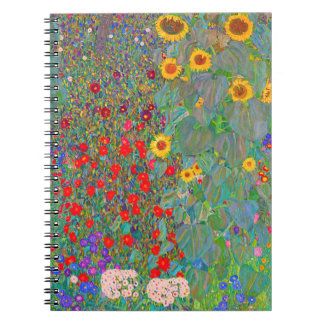 Gustav Klimts Farm Garden med solblommor Anteckningsbok