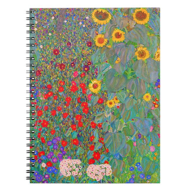 Gustav Klimts Farm Garden med solblommor Anteckningsbok (Framsidan)