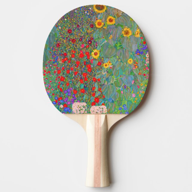 Gustav Klimts Farm Garden med solblommor Pingisracket (Framsidan)