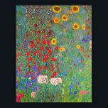 Gustav Klimts Farm Garden med solblommor Poster<br><div class="desc">Gustav Klimts Farm Garden med solblommor Poster.</div>