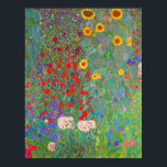 Gustav Klimts Farm Garden med solblommor Poster<br><div class="desc">Gustav Klimts Farm Garden med solblommor Poster.</div>