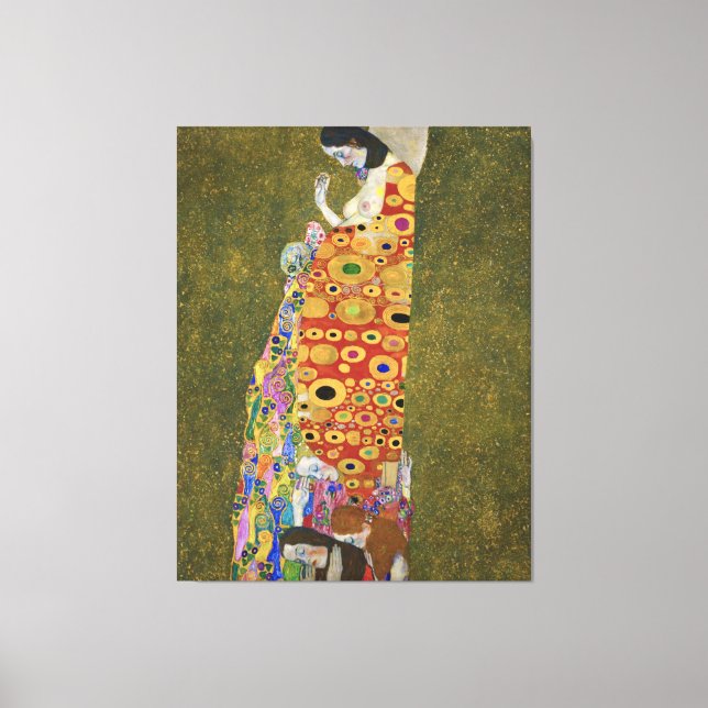 Gustav Klimts Hope II-berömd (1907-1908) Canvastryck (Framsida)
