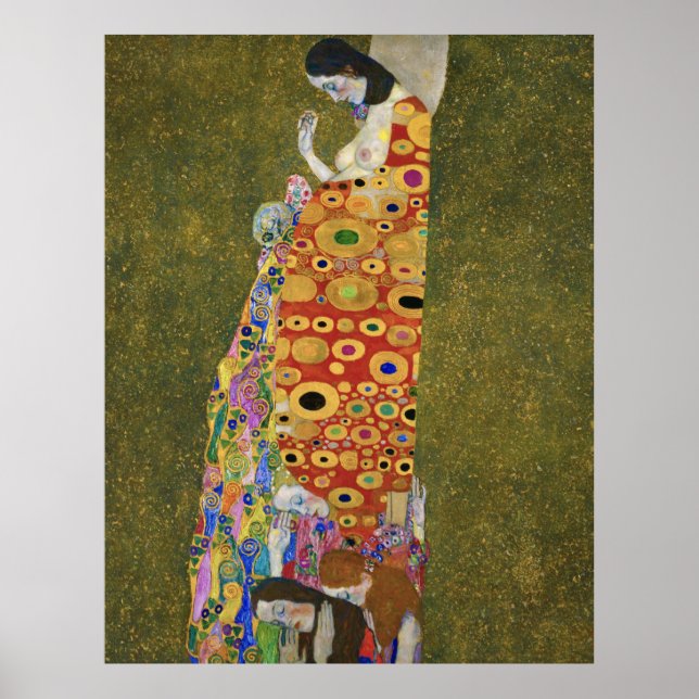 Gustav Klimts Hope II-berömd (1907-1908) Poster (Framsidan)