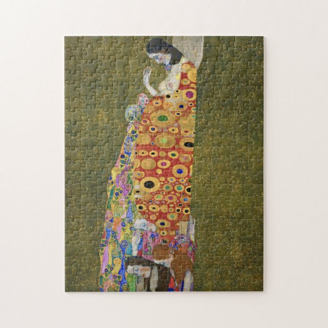 Gustav Klimts Hope II-berömd (1907-1908) Pussel (Vertikal)