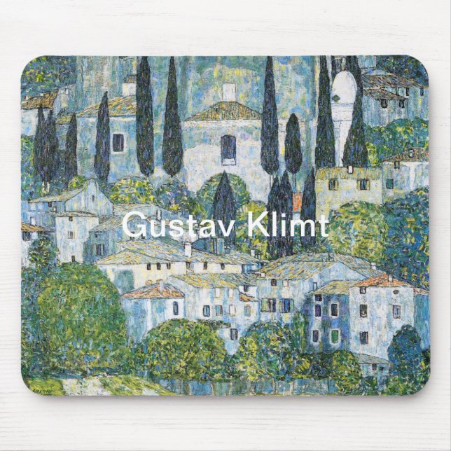 Gustav Klimts Kirche i Cassone-berömdens målning Musmatta (Framsidan)