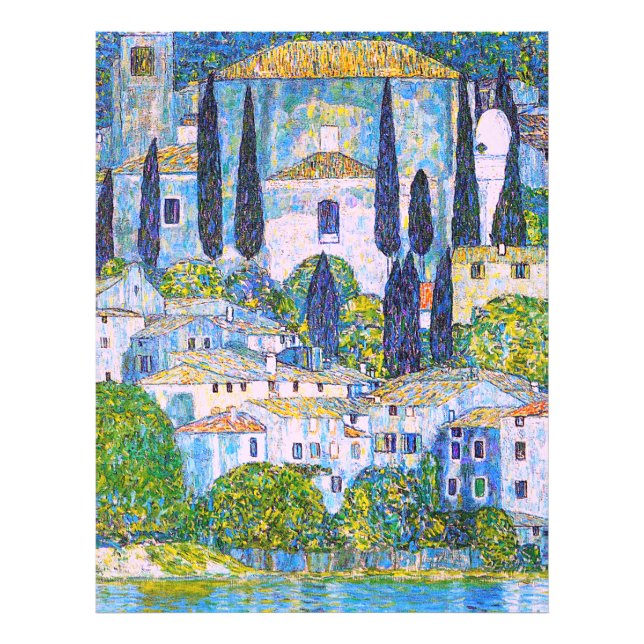 Gustav Klimts Kirche i Cassone-målning Fototryck (Framsidan)