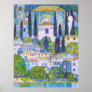 Gustav Klimts Kirche i Cassone-målning Poster