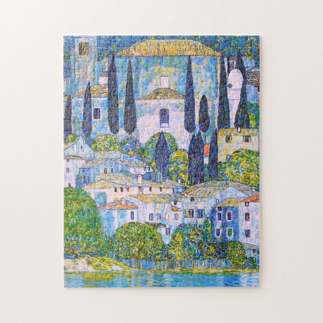 Gustav Klimts Kirche i Cassone-målning Pussel (Vertikal)