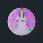 Gustav Klimts Mäda Primavesi-målning Knapp<br><div class="desc">Klimts målningsknapp för Mäda Primavesi.</div>