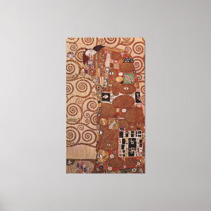 Gustav Klimts målning: The Embrace (omkring 1909) Canvastryck