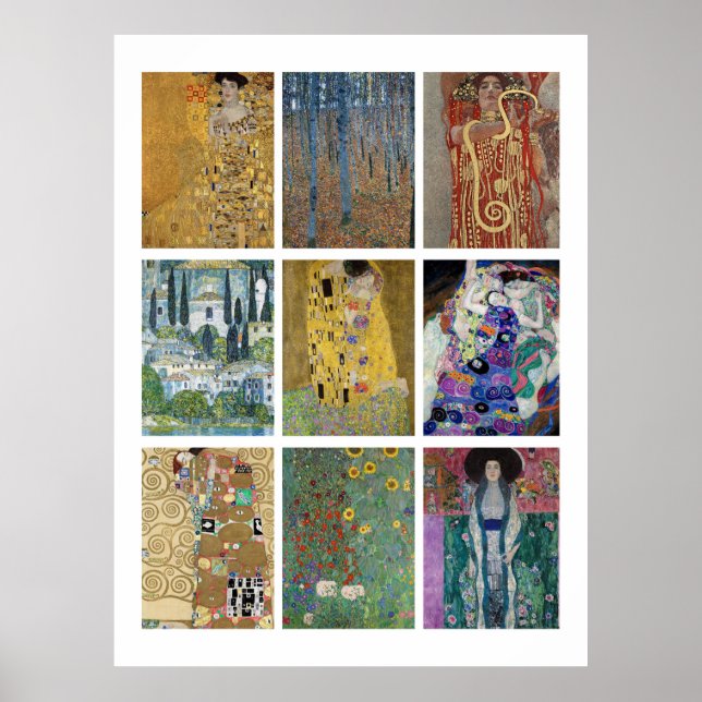 Gustav Klimts målningar Poster (Framsidan)