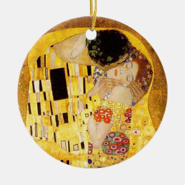 Gustav Klimt's mästerverk Julgransprydnad Keramik (Framsidan)