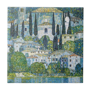 Gustav Klimts mästerverk Kirche i Cassone Kakelplatta