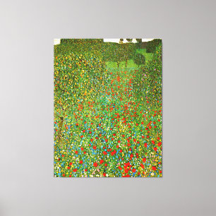 Gustav Klimt's Mohnfeld (1907) berömd tavla. Canvastryck
