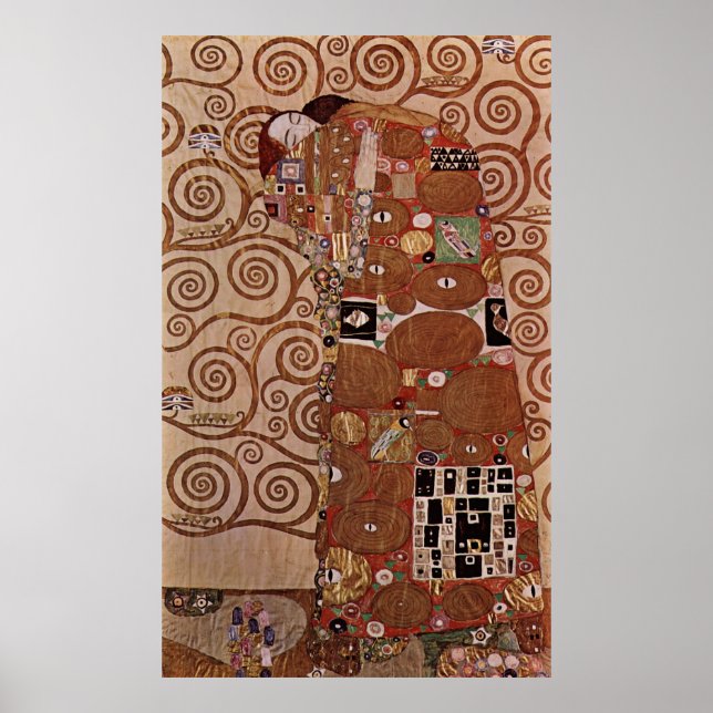 Gustav Klimt's Painting: The Embrace (omkring 1909 Poster (Framsidan)