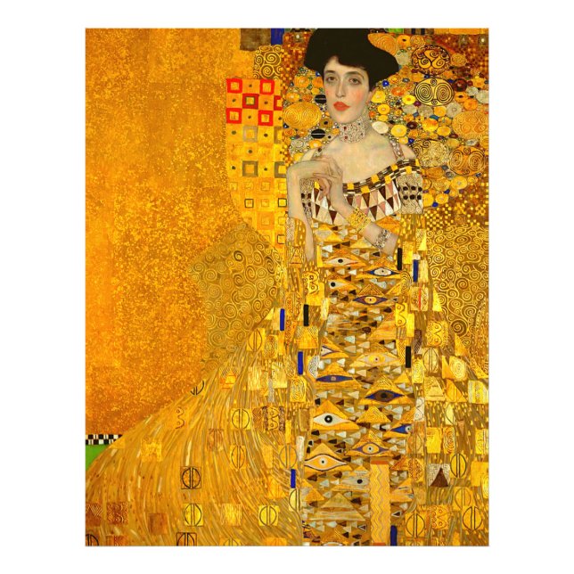 Gustav Klimts Porträtt i Adele Bloch-Bauer I Fototryck (Framsidan)