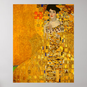 Gustav Klimts Porträtt i Adele Bloch-Bauer I Poster