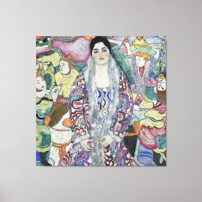 Gustav Klimts Porträtt i Friederike Maria Canvastryck (Framsida)
