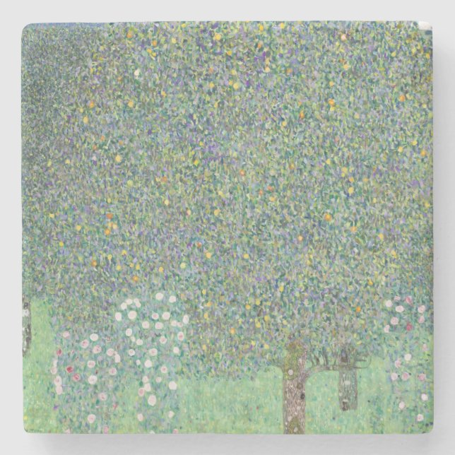 Gustav Klimt's Rosebushes Under the Trees, 1905 Stenunderlägg (Framsidan)