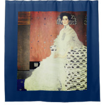 GUSTAV KLIMTS SHOWER CURTAIN IN BLUE