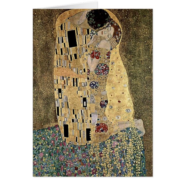 Gustav Klimt's The Kiss (circa 1908) Hälsningskort (Framsidan)