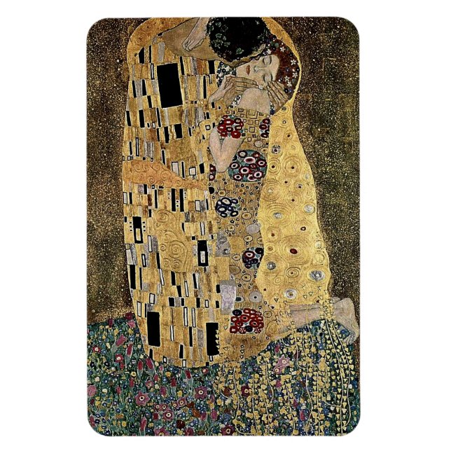 Gustav Klimt's The Kiss (circa 1908) Magnet (Vertikal)