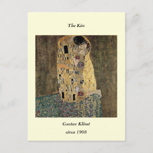 Gustav Klimt's The Kiss (circa 1908) Vykort