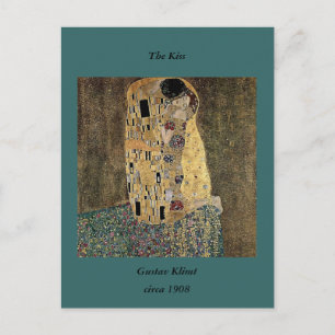 Gustav Klimt's The Kiss (circa 1908) Vykort