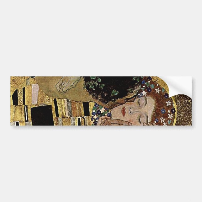 Gustav Klimt's The Kiss Detail (cirka 1908) Bildekal (Framsidan)