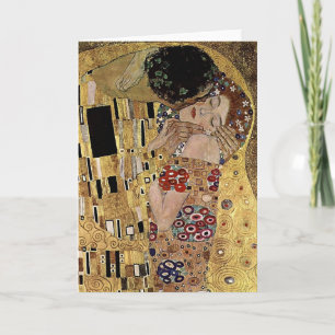Gustav Klimt's The Kiss Detail (cirka 1908) Kort