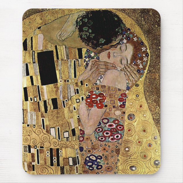 Gustav Klimt's The Kiss Detail (cirka 1908) Musmatta (Framsidan)