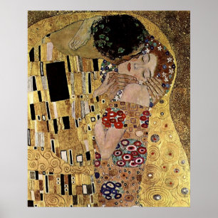 Gustav Klimt's The Kiss Detail (cirka 1908) Poster