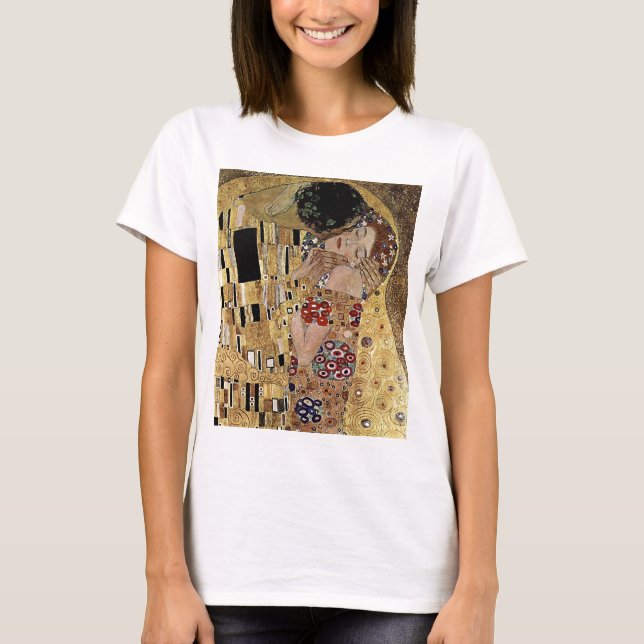 Gustav Klimt's The Kiss Detail (cirka 1908) T Shirt (Framsida)
