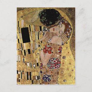 Gustav Klimt's The Kiss Detail (cirka 1908) Vykort