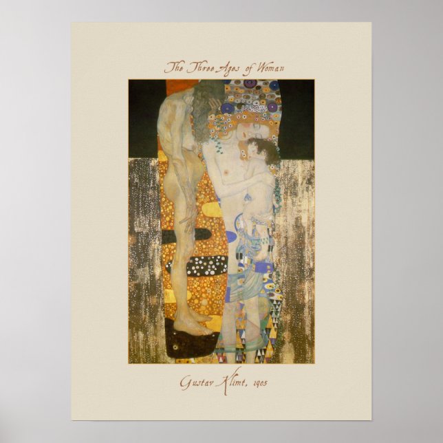 Gustav Klimts tre åldrar Poster (Framsidan)