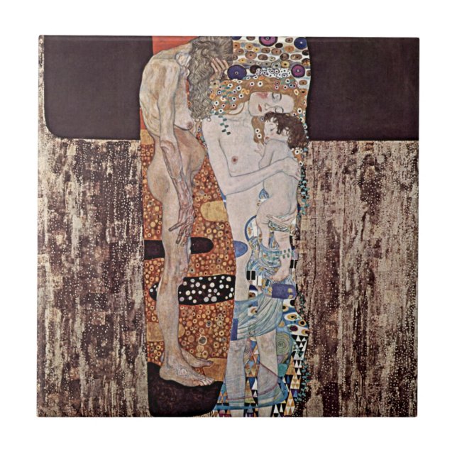 Gustav Klimts tre år Kakelplatta (Framsidan)