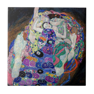 Gustav Klimt's Virgin - Timless Elegance on Kakelplatta