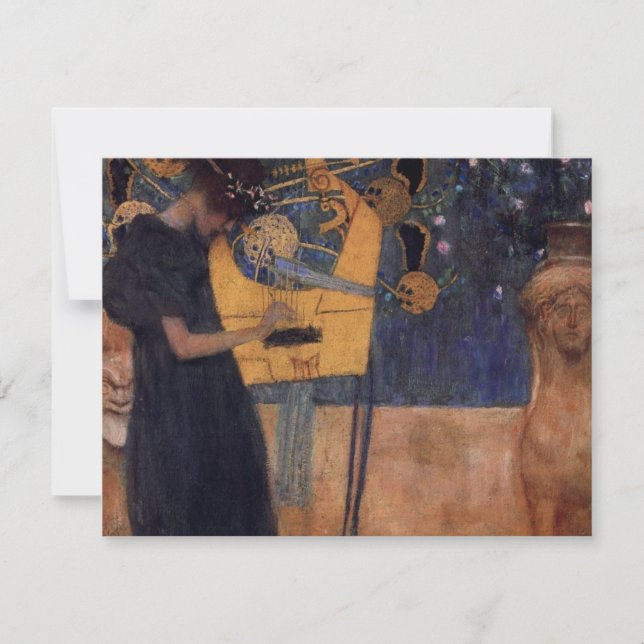 Gustav Kllimt Harp Music-inbjudningar Inbjudningar (Framsida)