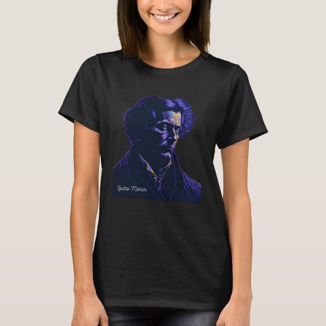 Gustav Mahler  Portrait Composer Illustration Pian T Shirt (Framsida)