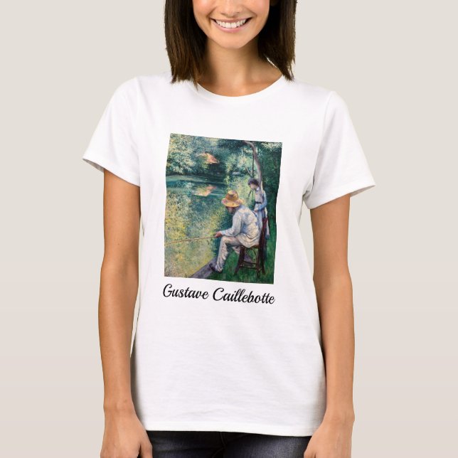 Gustave Caillebotte - Angling T Shirt (Framsida)