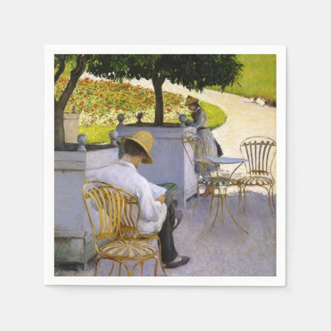 Gustave Caillebotte - Apelsinträden Pappersservett (Framsidan)