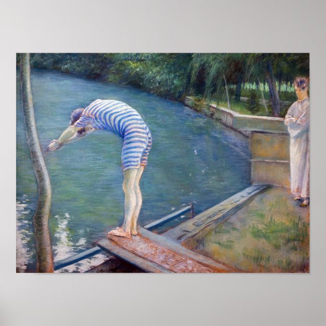 Gustave Caillebotte - Badaren / Dykaren Poster (Framsidan)