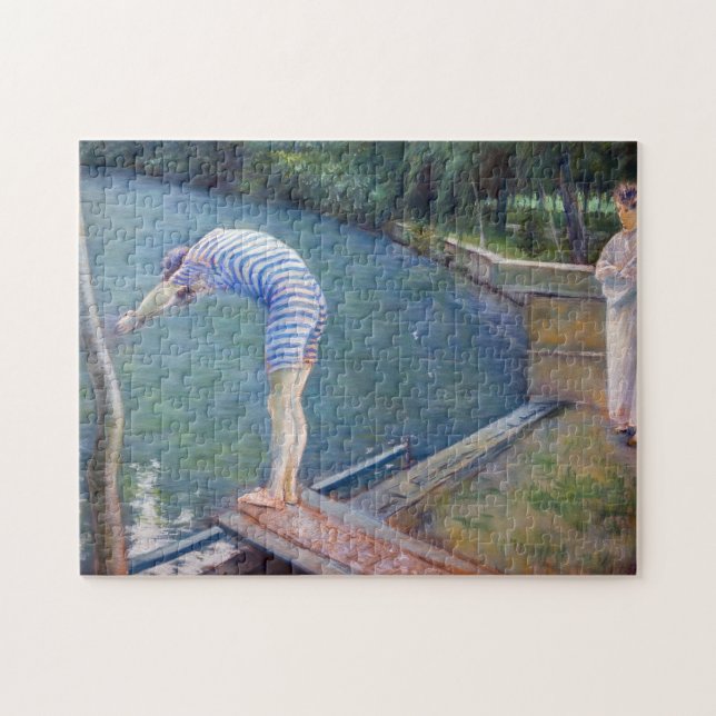 Gustave Caillebotte - Badaren / Dykaren Pussel (Horisontell)