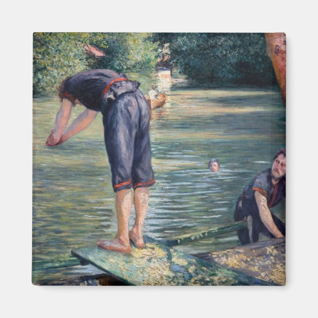 Gustave Caillebotte - Bathers, Yerres Bank Magnet (Framsidan)