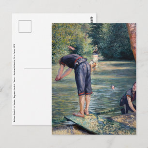 Gustave Caillebotte - Bathers, Yerres Bank Vykort